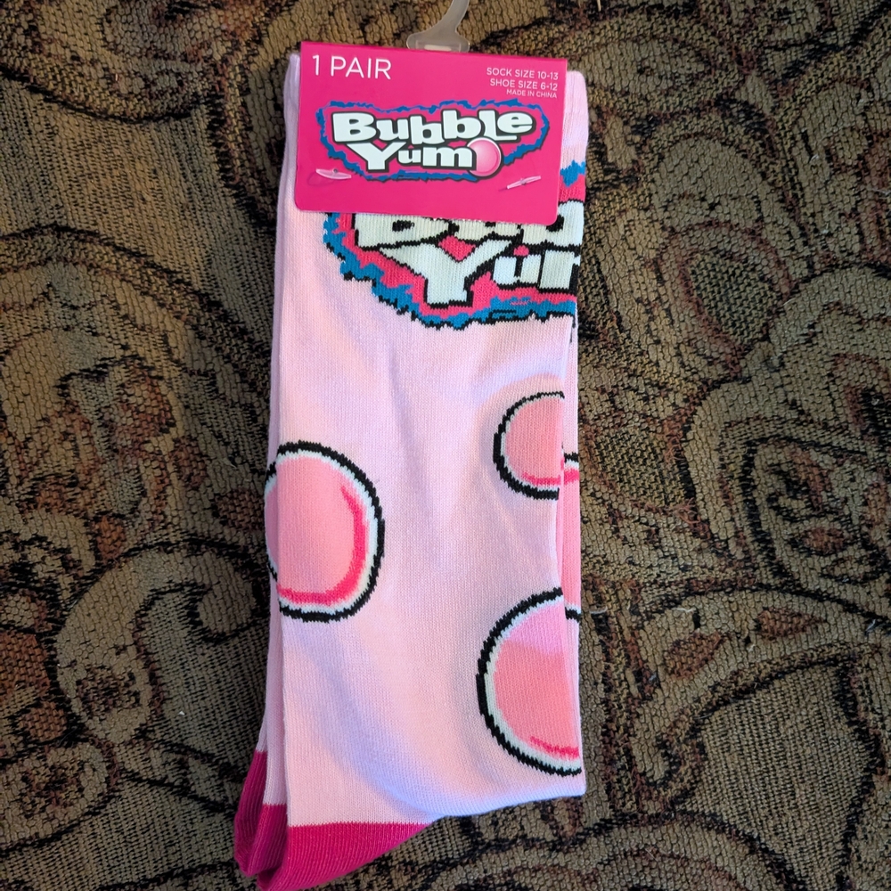 Bubble Yum Pink Socks